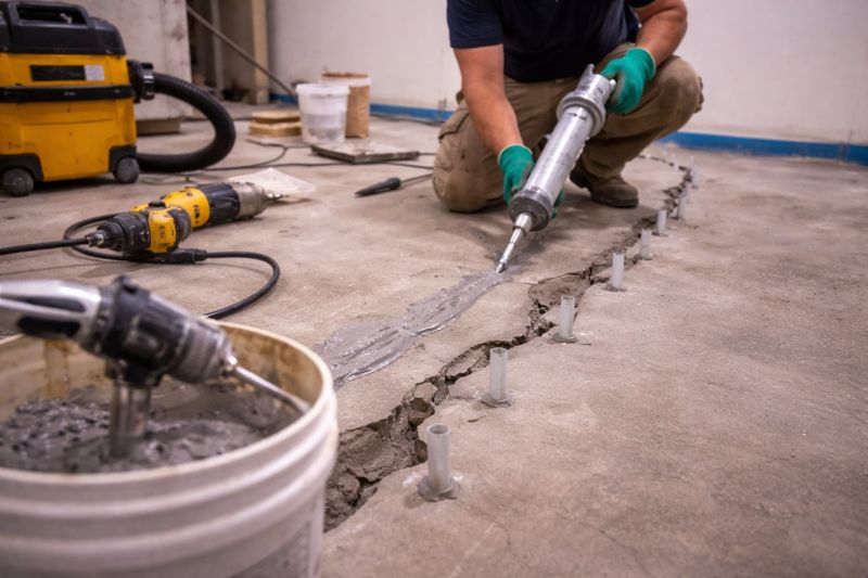 Cracked Basement Floor Repair in Vail, CO
